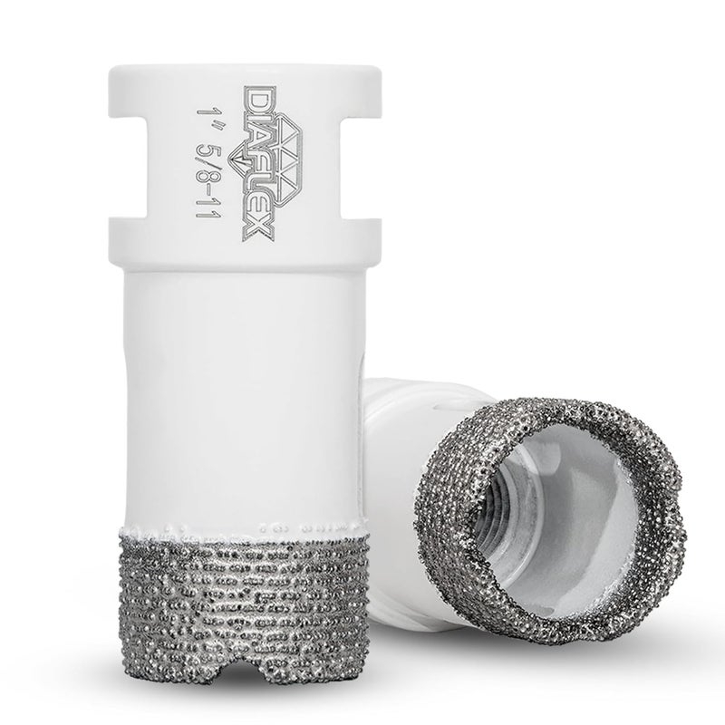 DIAFLEX Premium Brazed Core Bit – 1" Diamond Hole Saw for Porcelain, Ceramic, Stone, Dekton – 5/8"-11 Thread – Fast Clean Cuts – Vacuum Brazed – Wet or Dry Use - Image 1